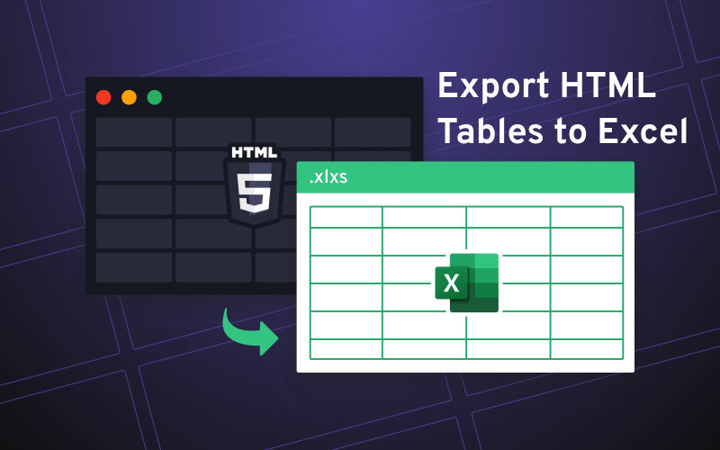 Exporting HTML table to Excel
