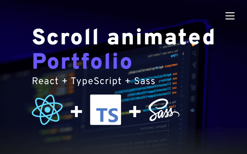 Scroll animated portfolio in React + TypeScript